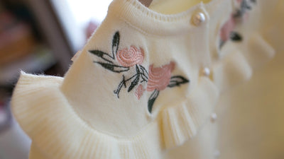 Cardigan de Cuello Redondo con Bordado Delicado - Image 12
