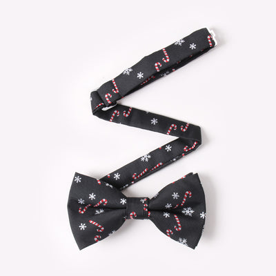 Corbata de Moño Navideño con Patrón de Árbol y Copos de Nieve - Image 11