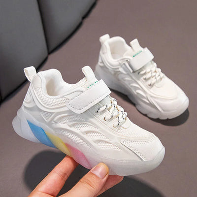 Zapatillas Deportivas Infantiles Mesh Blancas - Image 12