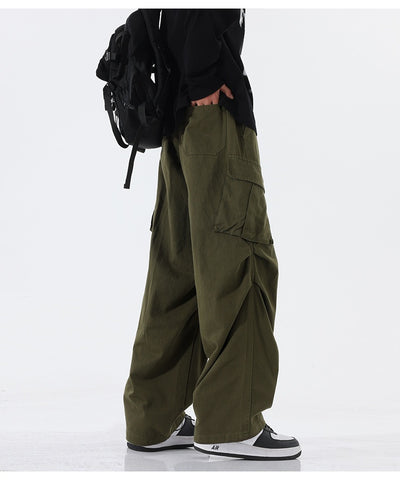 Pantalones Plisados Retro para Hombre - Corte Recto Casual Tendencia - Image 14