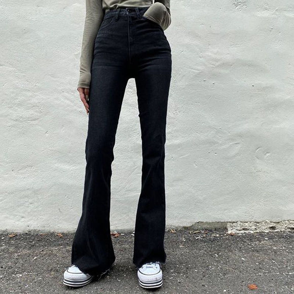 High-Waisted, Wide-Leg Mopping Trousers - Versatile Design