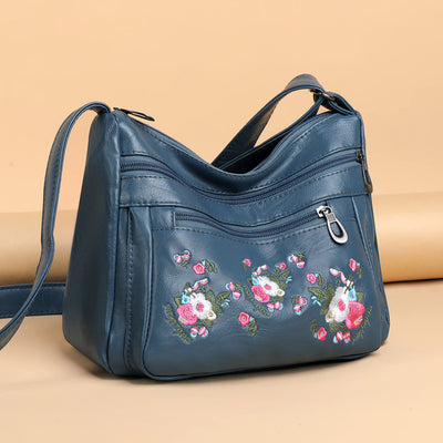 Bolso de Cuero Suave con Bordados para Mujeres Maduras - Image 14