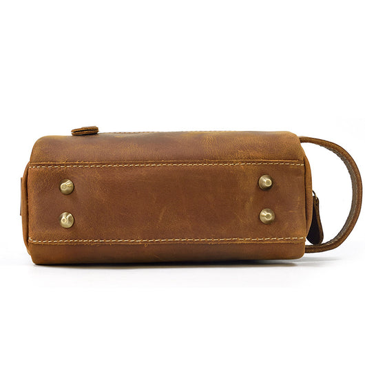 Bolsa de Almacenamiento en Cuero Genuino de Gran Capacidad Estilo Vintage - Image 10