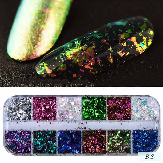 Decoraciones de Uñas Holográficas Hexagonales para Nail Art - Image 3