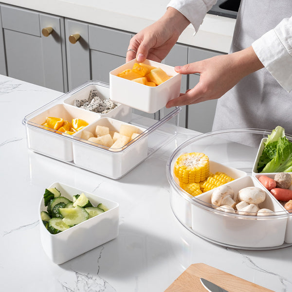 Bandeja Organizadora de Frutas y Dulces con Compartimentos