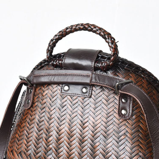 Mochila de Viaje Retro en Cuero Genuino - Gran Capacidad - Image 10