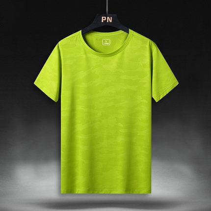 Camiseta Manga Corta de Seda para Hombre - Secado Rápido Cuello Redondo - Image 33