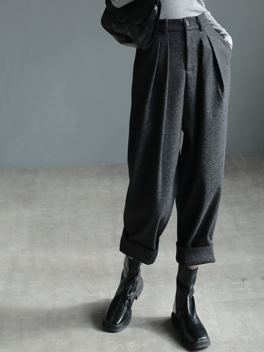 Pantalón de Lana Ancho Cropped Leisure - Diseño Slim Elegante - Image 12