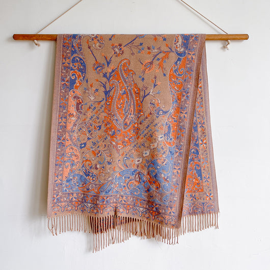 Pashmina Étnica Gruesa con Borlas - Bufanda Térmica Abrigadora - Image 14
