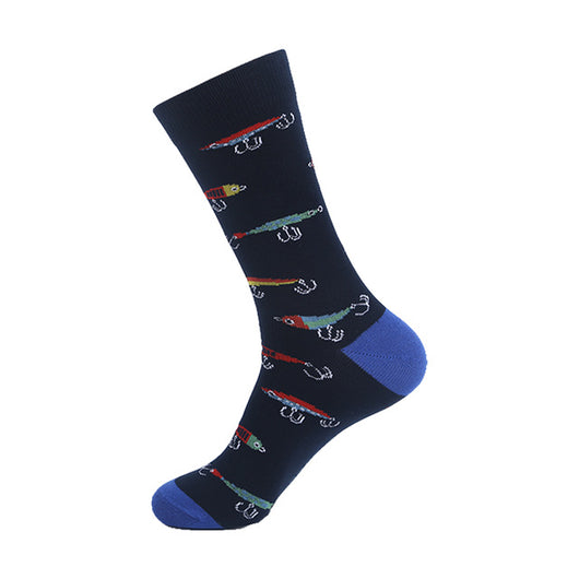 Calcetines Deportivos Largos de Algodón Estampado para Hombre - Image 3