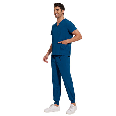 Conjunto de Uniformes Médicos para Hombre con Tela Elástica y Secado Rápido - Image 4