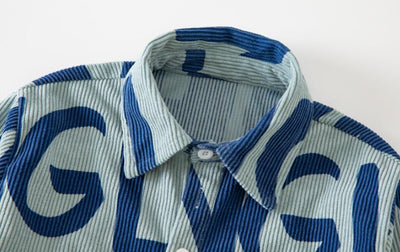 Camisa Infantil de Pana con Letras - Diseño Simple y Moderno - Image 13