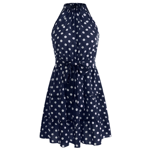 Vestido Elegante de Chifón con Lunares para Mujer - Image 29