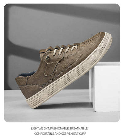 Zapatillas de Skate Casual Transpirables con Cuero Genuino - Image 8