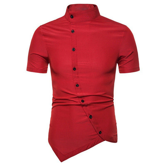 Camisa de Verano Casual con Cuello Mao y Botones Múltiples - Image 9