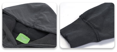Sudadera Vintage Negra Oversize con Detalles Desgastados - Image 10