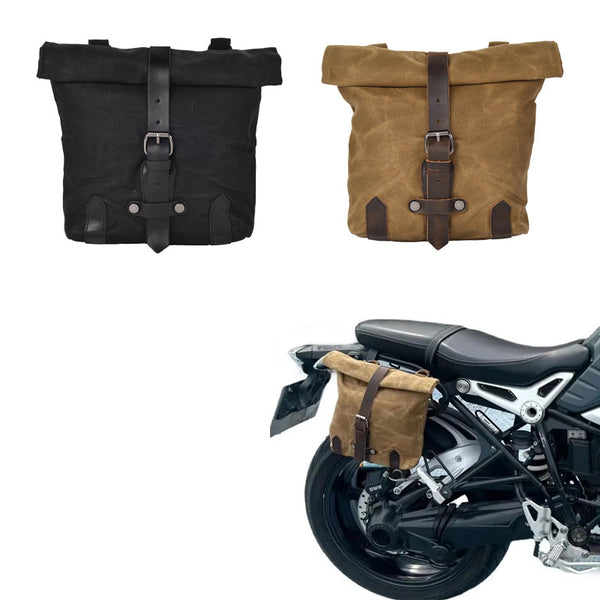 Bolsas Laterales Universales para Motos y Bicicletas Eléctricas - Lona Batik Resistente