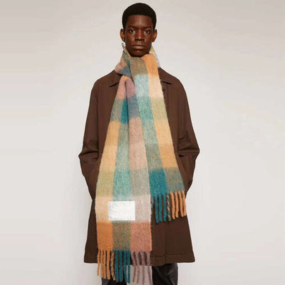 Bufanda de Mohair a Cuadros para Mujer - Image 8