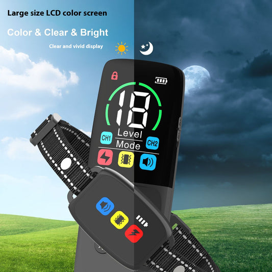 Collar Adiestrador para Perros con Pantalla a Color y Control Remoto