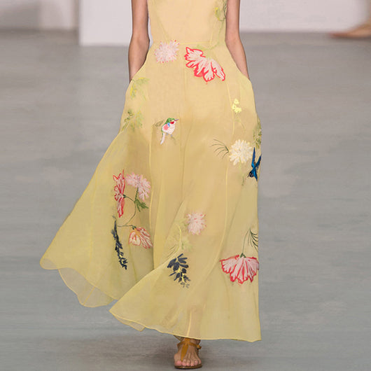 Vestido Slim Sin Mangas con Estampado y Cuello Redondo - Image 12