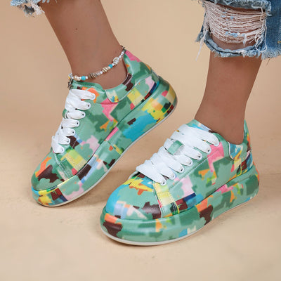 Zapatillas Deportivas Plataforma Mujer con Diseño Pintado a Mano - Image 17