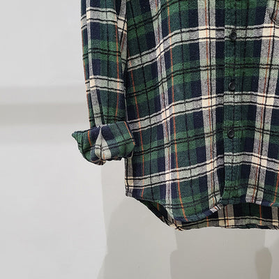Camisa de Cuadros Verde en Algodón con Manga Larga - Image 2