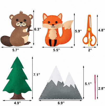Kit de Costura Educativa para Niños - Mascotas en Fieltro DIY - Image 4