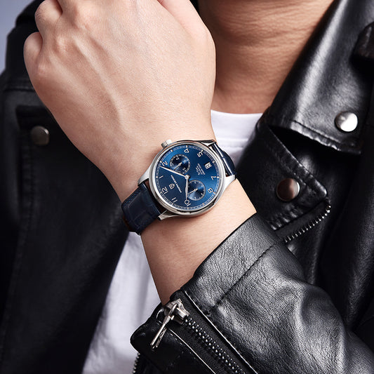 Reloj Mecánico para Hombre con Calendario y Acero Inoxidable