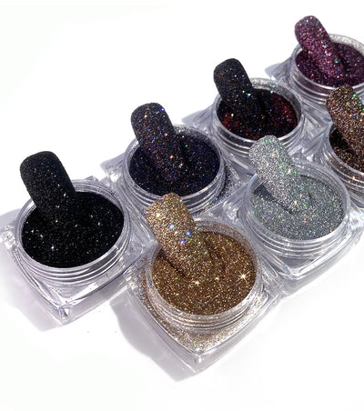 Decoración de Manicura con Polvo Brillante y Tela de Lana Comestible - Image 12