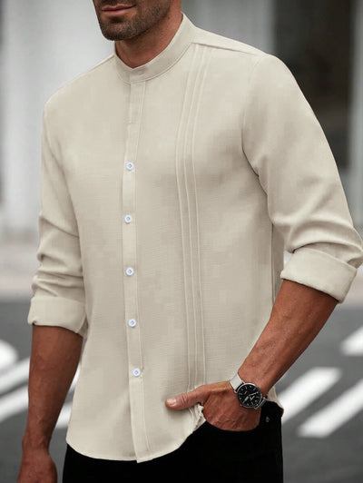Cardigan Rayado Cuello Mao Hombre Primavera-Otoño - Image 6