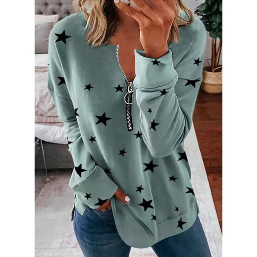 Sudadera Estampado Estrellas Manga Larga para Mujer - Image 10