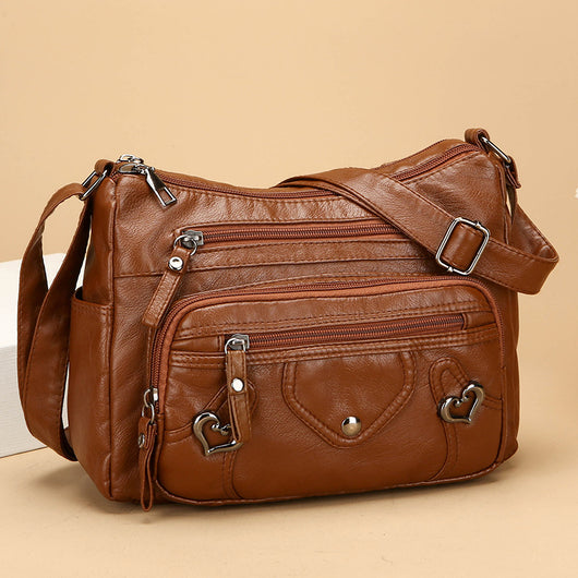 Bolso Bandolera de Lujo Versátil con Diseño Multicapas Espacioso - Image 8