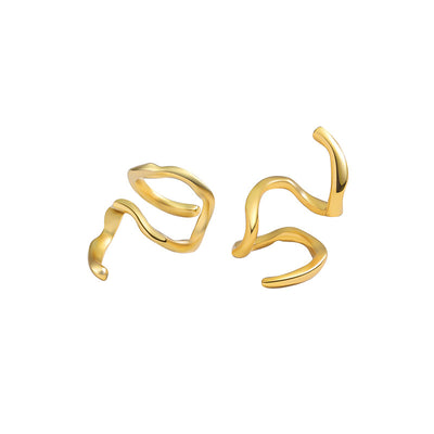 Aretes de Plata Esterlina con Diseño Minimalista y Líneas Irregulares - Image 4