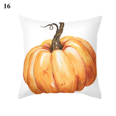 Funda de Almohada Estampado Arce y Calabaza Thanksgiving con Tela Melocotón - Image 31