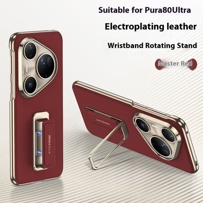 Funda de Cuero para Pura80Ultra con Correa de Muñeca y Soporte Giratorio - Image 5