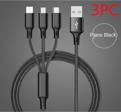 Cable de Datos Trenzado Triple 3 en 1 con Tres Conectores - Image 13