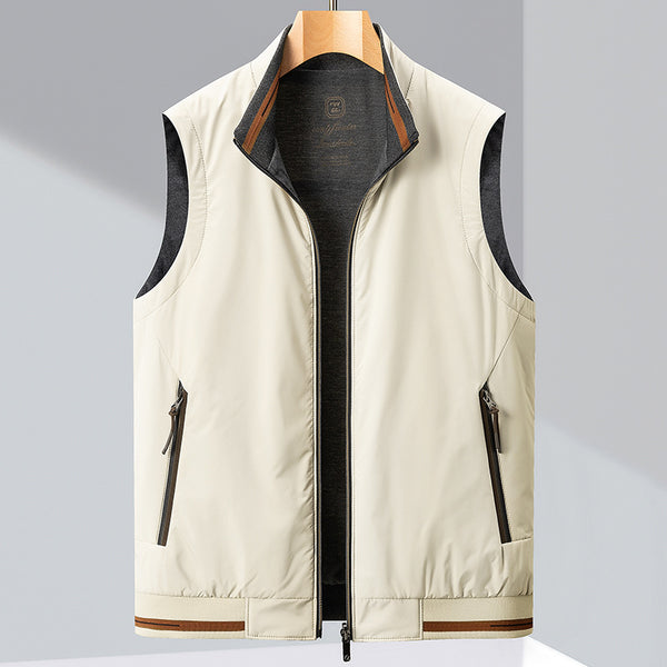 Chaleco Reversible Casual para Hombre sin Mangas