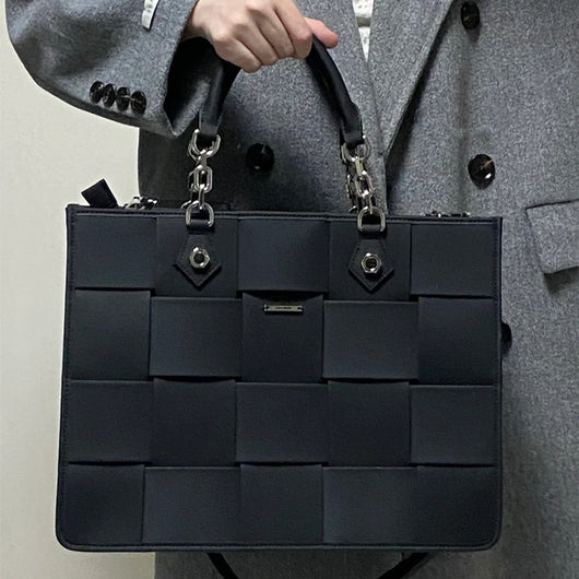 Bolso Mensajero Tejido de Gran Capacidad para Mujer - Image 7