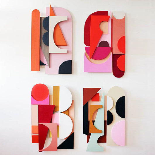 Cuadro Moderno Tridimensional para Sala de Estar - Arte Minimalista Contemporáneo
