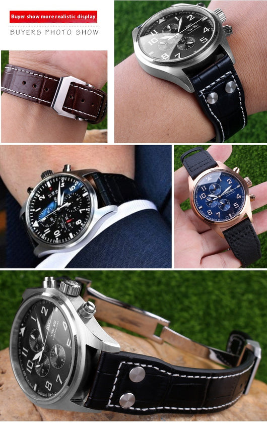 Correa de Reloj de Cuero Genuino Portugués Fire Jet - Image 18