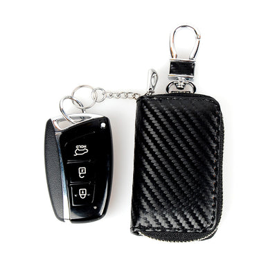 Cartera Portallaves de Cuero Microfibra con Textura Fibra de Carbono - Image 9