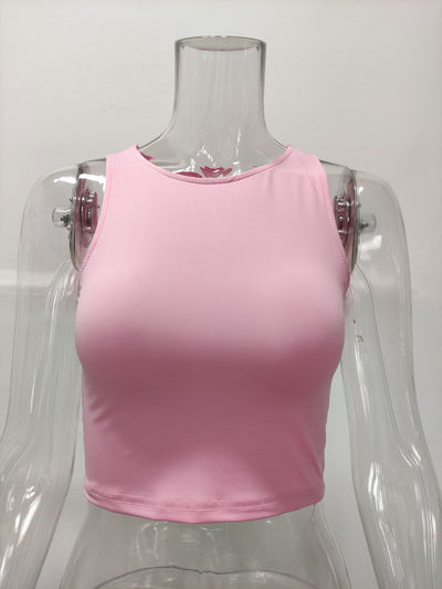 Musculosa Deportiva Cuello Redondo Estilo Europeo y Americano - Image 20