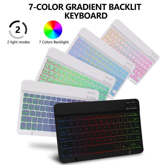 Funda iPad con Teclado Bluetooth Luminoso en Cuero Premium - Image 23