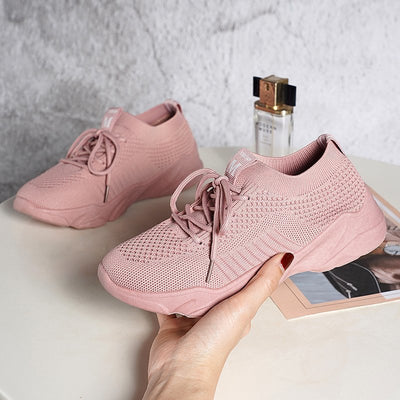 Zapatillas Deportivas Tejidas Transpirables para Mujer - Diseño Moderno con Cordones - Image 6