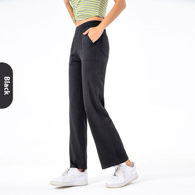 Pantalones Cargo Retro Cintura Alta Mujer Pierna Recta Ancha - Image 9