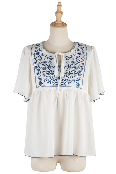 Camiseta Blanca Estampada de Talle Alto para Mujer - Image 15