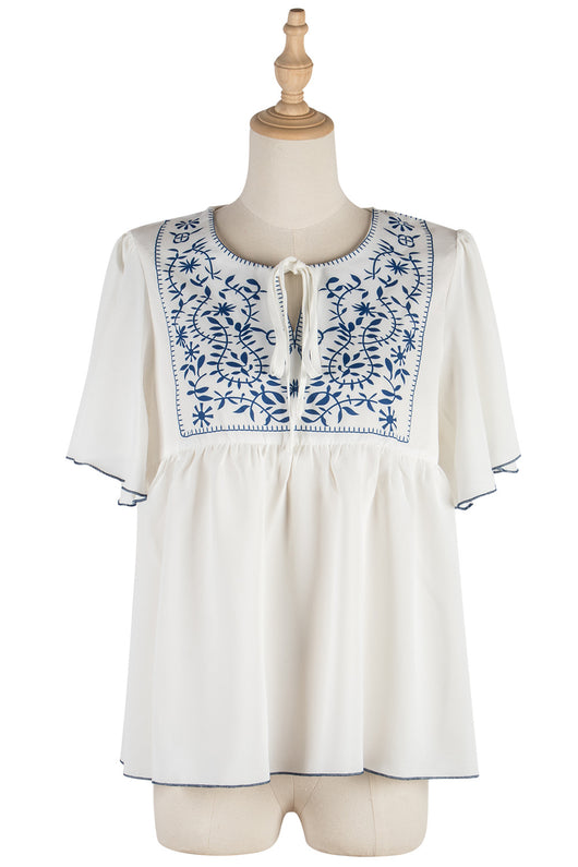 Camiseta Blanca Estampada de Talle Alto para Mujer - Image 15