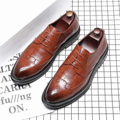 Zapatos de Cuero para Hombre con Punta Afilada y Caña Media - Image 3