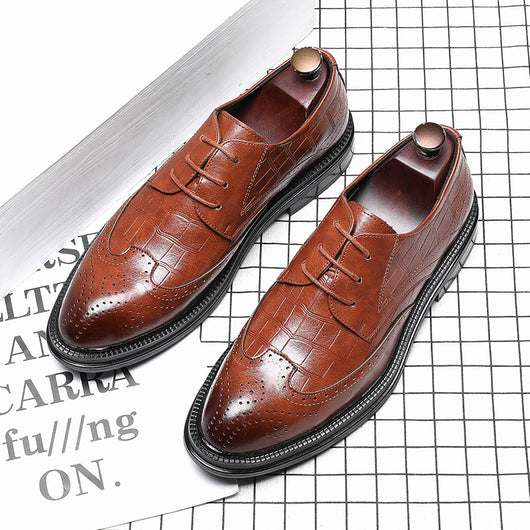 Zapatos de Cuero para Hombre con Punta Afilada y Caña Media - Image 3