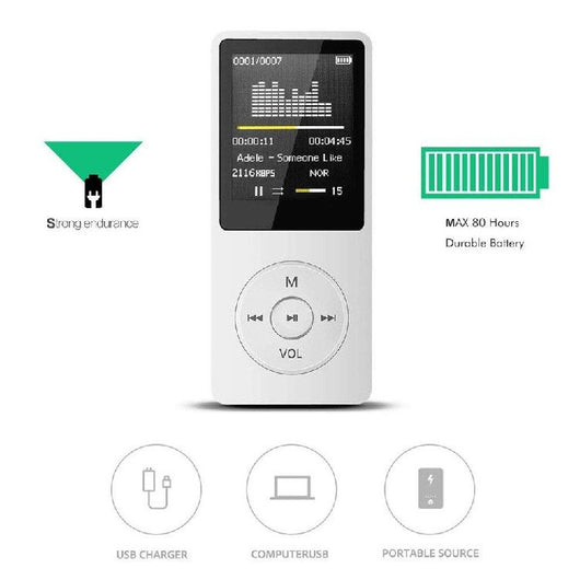 Reproductor MP3/MP4 Portátil con Pantalla 1.8" y Ranura para Tarjeta de Memoria - Image 5